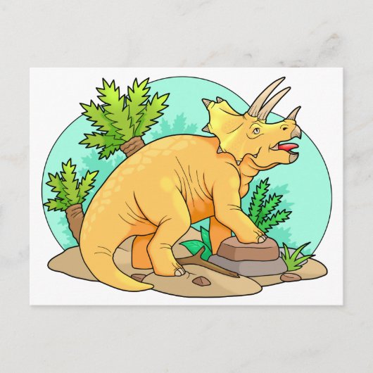 Triceratops Briefkaart (Voorkant)