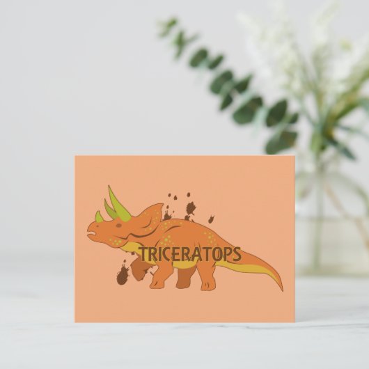 Triceratops Briefkaart (Staand voorkant)