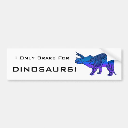 Triceratops Bumpersticker (Voorkant)