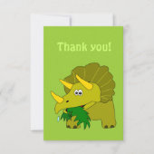 Triceratops Cartoon Dinosaur Dank u wel kaarten (Voorkant)