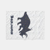 Triceratops Custom Name Fleece Blanket, Small Deken (Voorkant (Horizontaal))