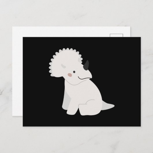 Triceratops, Cute Dinosaur Baby Briefkaart (Voorkant / Achterkant)