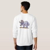 Triceratops de bande dessinée de sweatshirt (Dos entier)