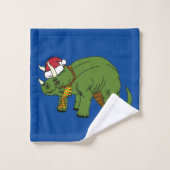 Tricératops de Noël Dinosaur (Gant de toilette)