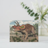 Triceratops dinosaur - 3D rendering Briefkaart (Staand voorkant)