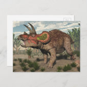 Triceratops dinosaur - 3D rendering Briefkaart (Voorkant / Achterkant)