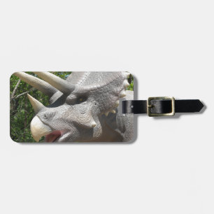 Triceratops dinosaur bagagelabel