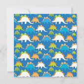 Triceratops Dinosaur Birthday Party Invitations Kaart (Achterkant)