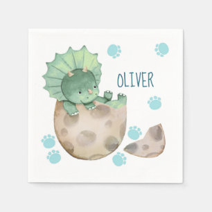 Triceratops Dinosaur Boy Baby shower Servet