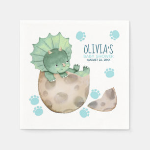 Triceratops Dinosaur Boy Baby shower Servet