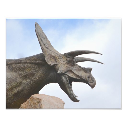 Triceratops Dinosaur Foto Afdruk (Voorkant)