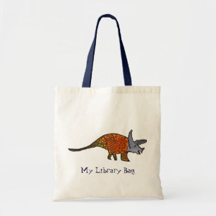 Triceratops dinosaur kinder leuke illustratie tote bag
