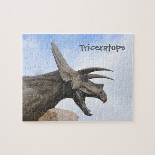 Triceratops Dinosaur Legpuzzel (Horizontaal)
