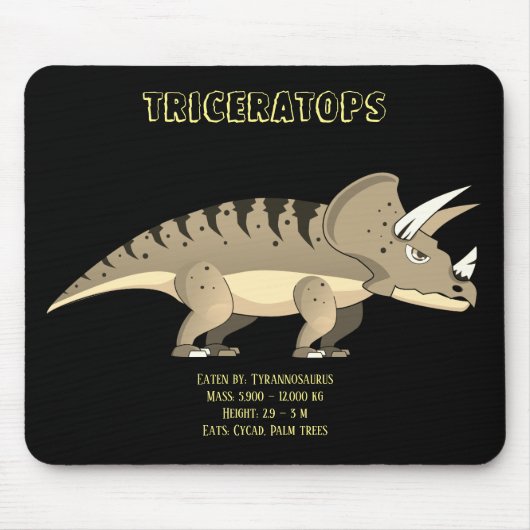 Triceratops Dinosaur Muismat (Voorkant)