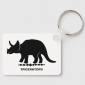 Triceratops Dinosaur Silhouette Sleutelhanger (Voorkant)