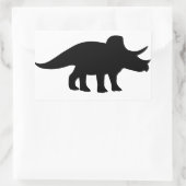 Triceratops: Dinosaurus. Rechthoekige Sticker (Tas)