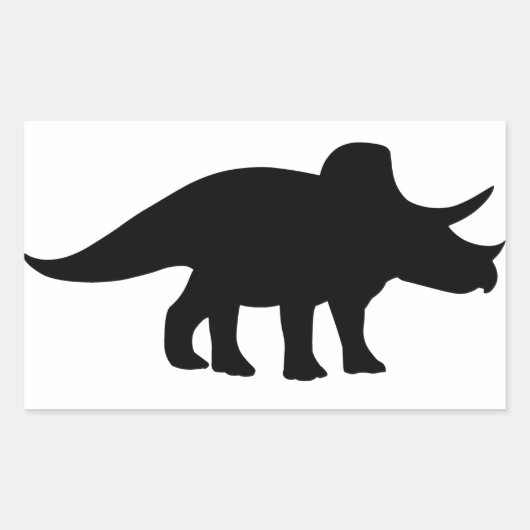 Triceratops: Dinosaurus. Rechthoekige Sticker (Voorkant)