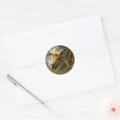 Triceratops Dinosaurus Ronde Sticker (Envelop)
