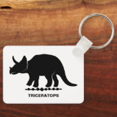 Triceratops dinosaurus silhouet sleutelhanger (Voorkant)