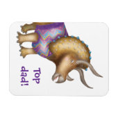 Triceratops dinosaurus 'Top Dad' magneet (Horizontaal)