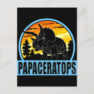 Triceratops dinosaurus zwarte silhouet grafisch 20 feestdagenkaart