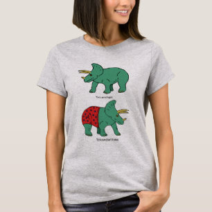 Triceratops en Tricerabottomieën T-shirt
