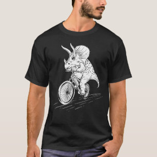 Triceratops Fietser Biker Dinosaur Lover T-shirt