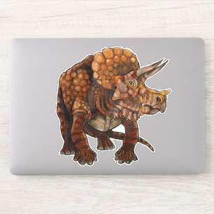 Triceratops Forest Art Sticker