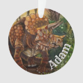 Triceratops Forest Custom Name Ornament (voorkant)