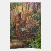 Triceratops Forest Theedoek (Verticaal)