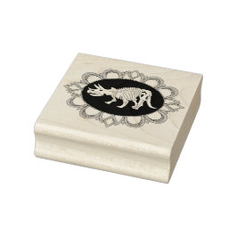 Triceratops fossiele camee rubberstempel
