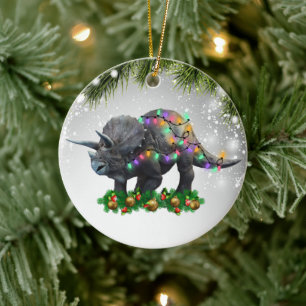 Triceratops Gift for Dinosaurs Lover Prehistorisch Keramisch Ornament