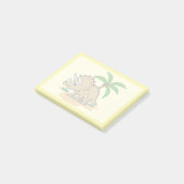 Triceratops in een tropisch klimaat. post-it® notes (Schuin)
