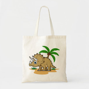 Triceratops in een tropisch klimaat. tote bag