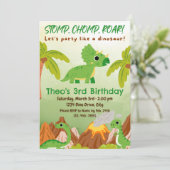 Tricératops Invitation d'anniversaire (Debout devant)