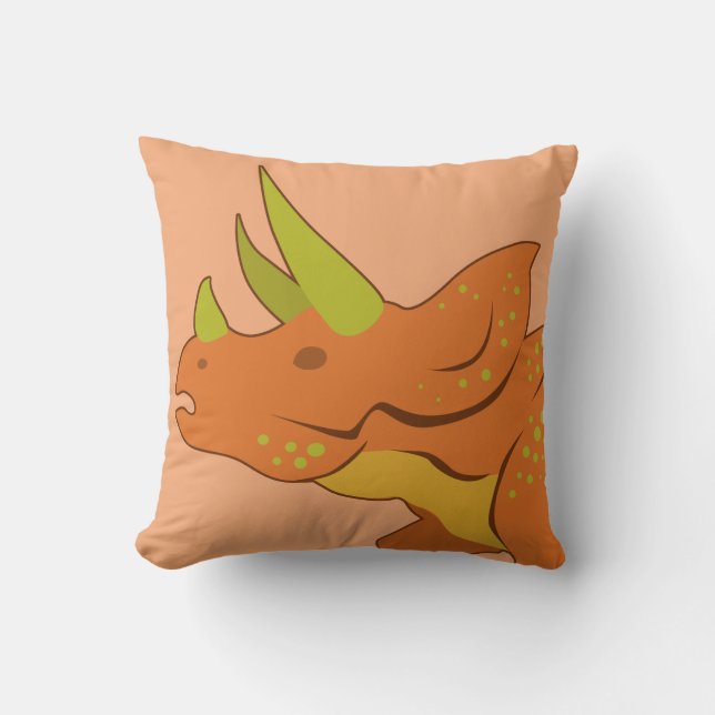 Triceratops (kant) kussen (Voorkant)