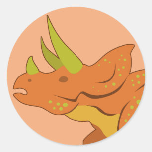 Triceratops (kant) ronde sticker