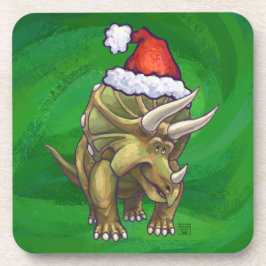 Triceratops kerstgroen drankjes onderzetter