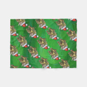 Triceratops kerstgroen fleece deken (Voorkant (Horizontaal))