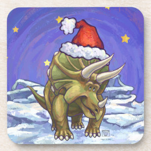 Triceratops Kerstmis Drankjes Onderzetter
