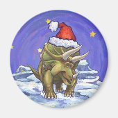 Triceratops Kerstmis Magneet (Voorkant)