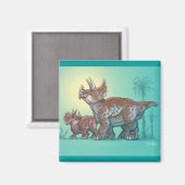 Triceratops magnet magneet (Voorkant / Achterkant)