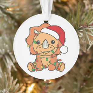 Tricératops Noël Animaux d'hiver Dinos de vacances