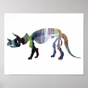 Triceratops prorsus skelet poster