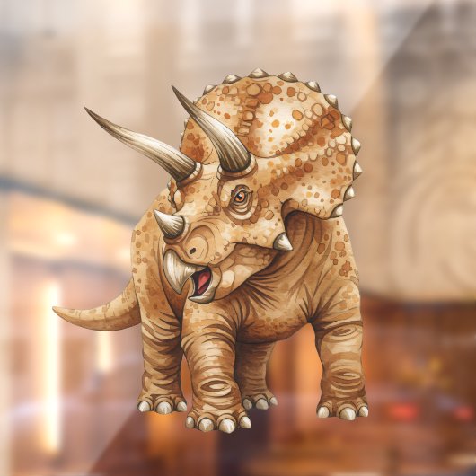 Triceratops Raamsticker (Vel 2)