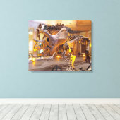 Triceratops Skeleton Canvas Print (Insitu (Houten vloer))