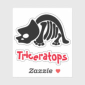 Triceratops Skeleton Sticker (Vel)