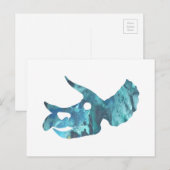 Triceratops Skull Art Briefkaart (Voorkant / Achterkant)