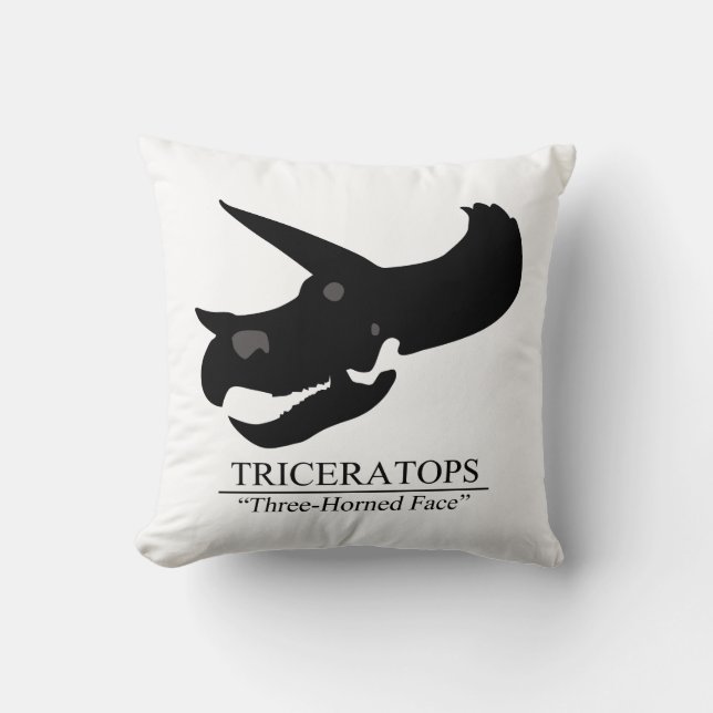 Triceratops Skull Kussen (Voorkant)