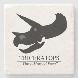 Triceratops Skull Stenen Onderzetter